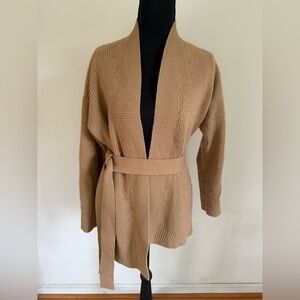 Ann Taylor Tan Belted Cardigan
